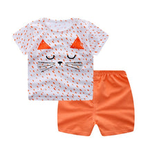 Load image into Gallery viewer, Cartoon Clothing Baby Boy Summer Clothes T-shirt Baby Girl Casual Clothing Sets