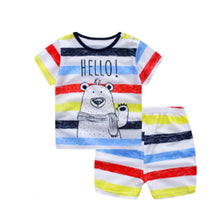 Load image into Gallery viewer, Cartoon Clothing Baby Boy Summer Clothes T-shirt Baby Girl Casual Clothing Sets