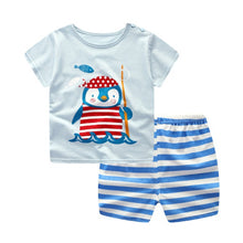 Load image into Gallery viewer, Cartoon Clothing Baby Boy Summer Clothes T-shirt Baby Girl Casual Clothing Sets