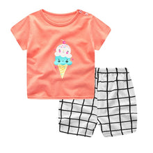 Load image into Gallery viewer, Cartoon Clothing Baby Boy Summer Clothes T-shirt Baby Girl Casual Clothing Sets