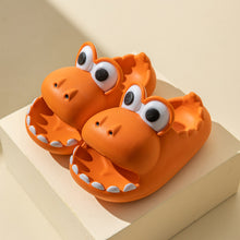 Load image into Gallery viewer, Kids Dinosaur Slippers Wholesale Summer Cartoon Parent Child Outdoor Home EVA Sandals Women Men Kids Cute Slippers Baby Shoes