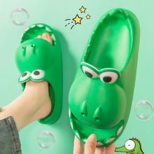 Load image into Gallery viewer, Kids Dinosaur Slippers Wholesale Summer Cartoon Parent Child Outdoor Home EVA Sandals Women Men Kids Cute Slippers Baby Shoes