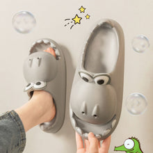 Load image into Gallery viewer, Kids Dinosaur Slippers Wholesale Summer Cartoon Parent Child Outdoor Home EVA Sandals Women Men Kids Cute Slippers Baby Shoes