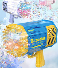 Load image into Gallery viewer, Bubble Gun Rocket 69 Holes Soap Bubbles Machine Gun Shape Automatic Blower With Light Toys For Kids Pomperos