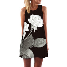 Load image into Gallery viewer, Women New Arrival Rose Print Sleeveless Summer Dress.-Women's Clothing-EthioTELL