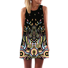 Load image into Gallery viewer, Women New Arrival Rose Print Sleeveless Summer Dress.-Women's Clothing-EthioTELL