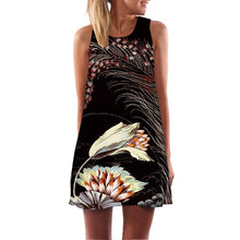 Load image into Gallery viewer, Women New Arrival Rose Print Sleeveless Summer Dress.-Women's Clothing-EthioTELL
