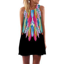 Load image into Gallery viewer, Women New Arrival Rose Print Sleeveless Summer Dress.-Women's Clothing-EthioTELL