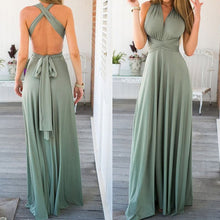 Load image into Gallery viewer, Sexy Long Dress Bridesmaid Formal Multi Way Wrap Convertible Infinity Maxi Dress Navy Blue Hollow Out Party Bandage Vestidos-EthioTELL