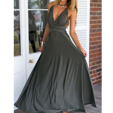 Load image into Gallery viewer, Sexy Long Dress Bridesmaid Formal Multi Way Wrap Convertible Infinity Maxi Dress Navy Blue Hollow Out Party Bandage Vestidos-EthioTELL