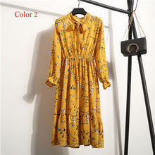Load image into Gallery viewer, Women's High Elastic Waist Full Sleeve Flower Print Dress-EthioTELL