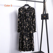 Load image into Gallery viewer, Women's High Elastic Waist Full Sleeve Flower Print Dress-EthioTELL
