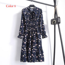 Load image into Gallery viewer, Women's High Elastic Waist Full Sleeve Flower Print Dress-EthioTELL