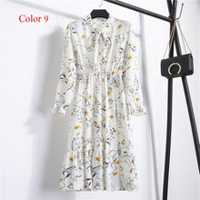Load image into Gallery viewer, Women's High Elastic Waist Full Sleeve Flower Print Dress-EthioTELL