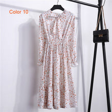 Load image into Gallery viewer, Women's High Elastic Waist Full Sleeve Flower Print Dress-EthioTELL