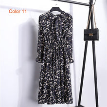 Load image into Gallery viewer, Women's High Elastic Waist Full Sleeve Flower Print Dress-EthioTELL