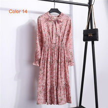 Load image into Gallery viewer, Women's High Elastic Waist Full Sleeve Flower Print Dress-EthioTELL
