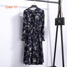 Load image into Gallery viewer, Women's High Elastic Waist Full Sleeve Flower Print Dress-EthioTELL