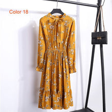 Load image into Gallery viewer, Women's High Elastic Waist Full Sleeve Flower Print Dress-EthioTELL
