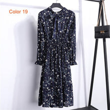 Load image into Gallery viewer, Women's High Elastic Waist Full Sleeve Flower Print Dress-EthioTELL