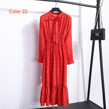 Load image into Gallery viewer, Women's High Elastic Waist Full Sleeve Flower Print Dress-EthioTELL