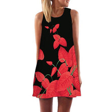 Load image into Gallery viewer, Women New Arrival Rose Print Sleeveless Summer Dress.-Women's Clothing-EthioTELL