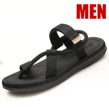 Load image into Gallery viewer, Sandals Men Sandalias Hombre Gladiator Sandals for Male Summer Roman Beach Shoes Flip Flops Slip on Flats Slippers Slides-EthioTELL