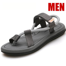 Load image into Gallery viewer, Sandals Men Sandalias Hombre Gladiator Sandals for Male Summer Roman Beach Shoes Flip Flops Slip on Flats Slippers Slides-EthioTELL