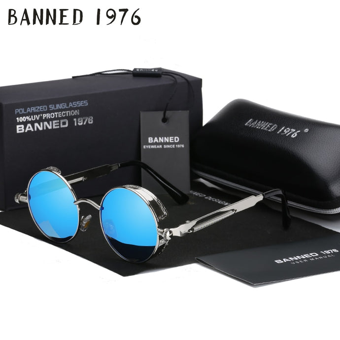 2018 Retro Round Metal HD Polarized Punk Steampunk Sunglasses For Women Men,Vintage Sun Glasses oculos de sol feminino masculino-EthioTELL