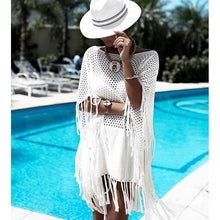 Load image into Gallery viewer, New Sexy Cover Up Bikini Women Swimsuit Cover-up Beach Bathing Suit Beach Wear Knitting Swimwear Mesh Beach Dress Tunic Robe-EthioTELL