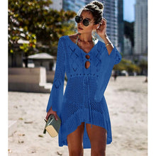 Load image into Gallery viewer, New Sexy Cover Up Bikini Women Swimsuit Cover-up Beach Bathing Suit Beach Wear Knitting Swimwear Mesh Beach Dress Tunic Robe-EthioTELL