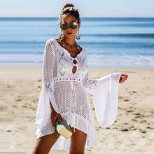 Load image into Gallery viewer, New Sexy Cover Up Bikini Women Swimsuit Cover-up Beach Bathing Suit Beach Wear Knitting Swimwear Mesh Beach Dress Tunic Robe-EthioTELL