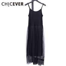 Load image into Gallery viewer, [CHICEVER] 2019 Sexy Off Shoulder Summer Women Dress Female Loose Spaghetti Strap Mesh Ladies Party Dresses New Clothing-EthioTELL