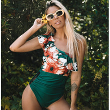 Load image into Gallery viewer, Sexy One Piece Swimsuit Women 2019 Summer Beachwear Lace One Shoulder Swimwear Bathing Suits Bodysuit Monokini Swimsuit-EthioTELL