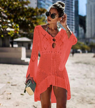 Load image into Gallery viewer, New Sexy Cover Up Bikini Women Swimsuit Cover-up Beach Bathing Suit Beach Wear Knitting Swimwear Mesh Beach Dress Tunic Robe-EthioTELL