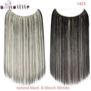 20 inch Invisible Wire No Clip One Piece Hair natural.-Women's Clothing-EthioTELL