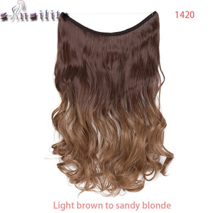 20 inch Invisible Wire No Clip One Piece Hair natural.-Women's Clothing-EthioTELL