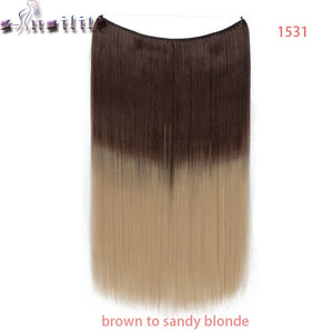 20 inch Invisible Wire No Clip One Piece Hair natural.-Women's Clothing-EthioTELL