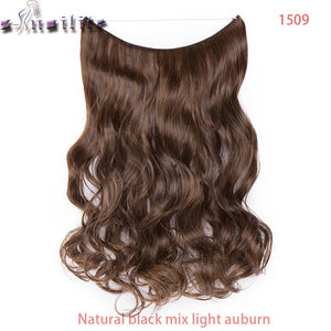 20 inch Invisible Wire No Clip One Piece Hair natural.-Women's Clothing-EthioTELL