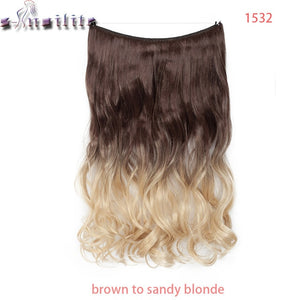 20 inch Invisible Wire No Clip One Piece Hair natural.-Women's Clothing-EthioTELL