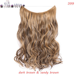 20 inch Invisible Wire No Clip One Piece Hair natural.-Women's Clothing-EthioTELL