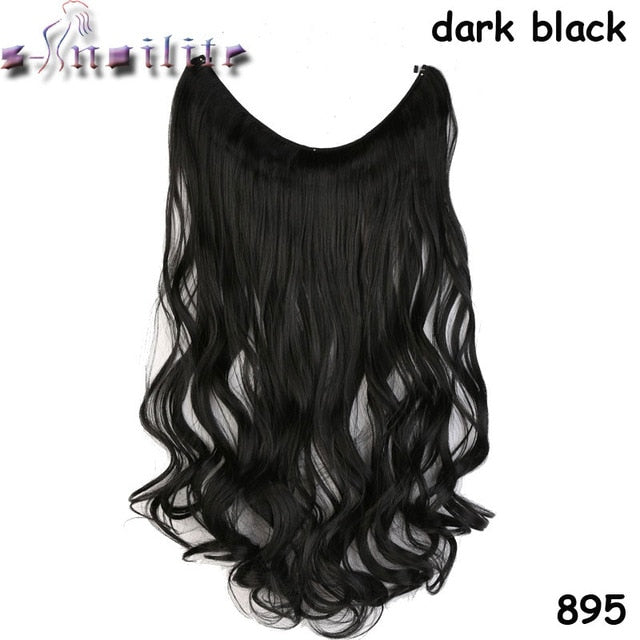 20 inch Invisible Wire No Clip One Piece Hair natural.-Women's Clothing-EthioTELL