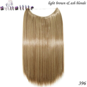 20 inch Invisible Wire No Clip One Piece Hair natural.-Women's Clothing-EthioTELL