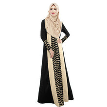 Load image into Gallery viewer, Women's fashion chiffon long dress Dubai national lace stitching mopping dress headscarf dress Islam Abaya Kaftan MuslimL0315-EthioTELL